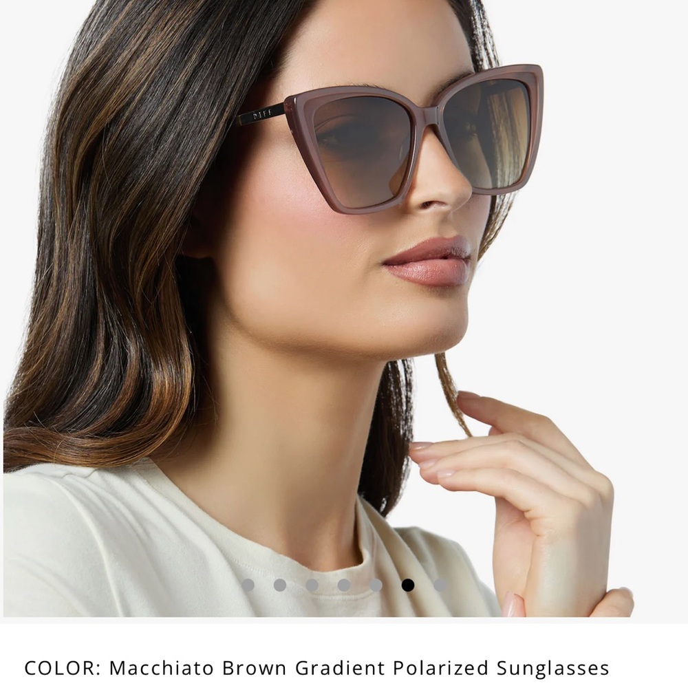 Diff Becky2 sunglasses Light neatral brown/grey Sunglasses with Black Case